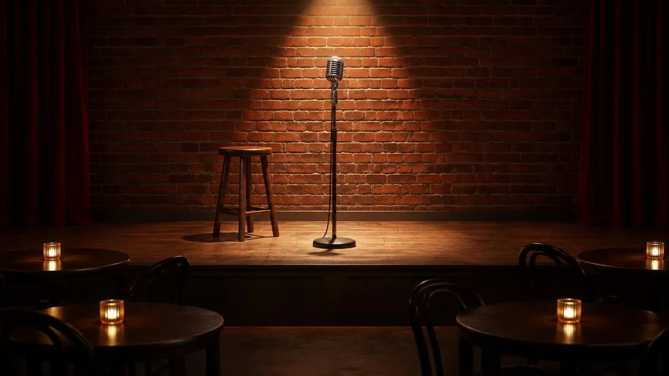 Generic comedy club stage artwork