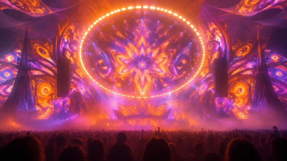 Original stage illustration for Tame Impala; no likeness, logos or tour art