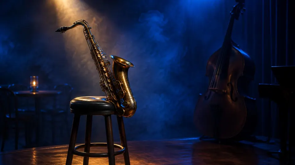 Generic jazz club stage artwork