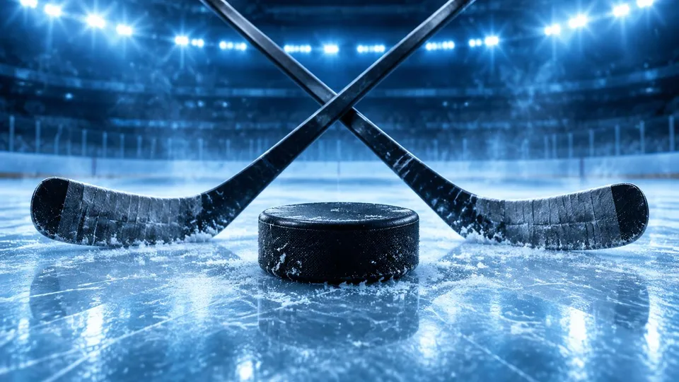 Generic ice hockey rink artwork