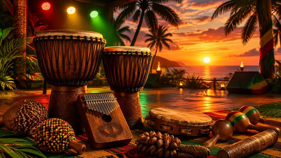 Generic world music stage artwork