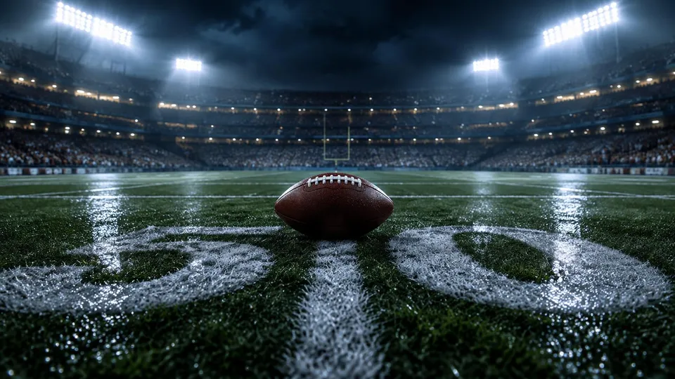 Generic football field artwork