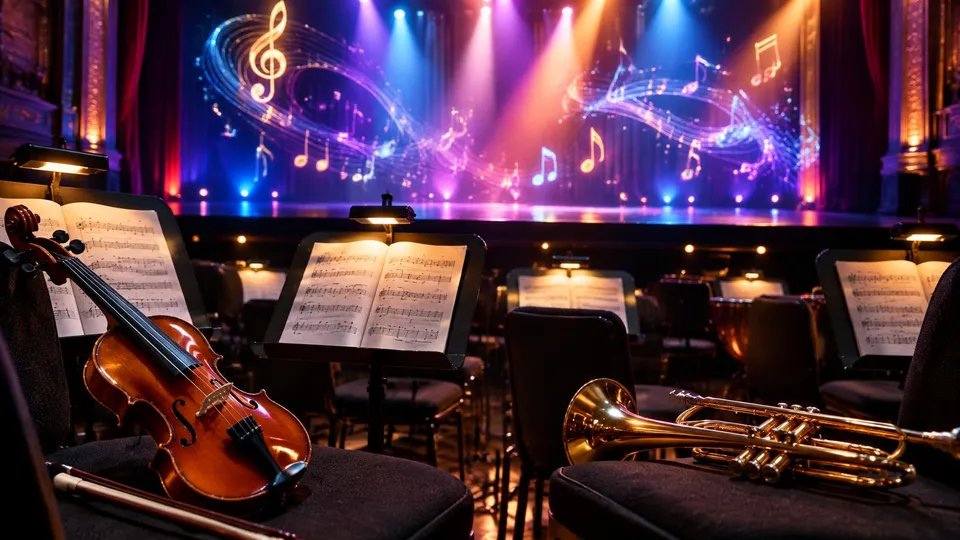 Generic musical theater stage artwork