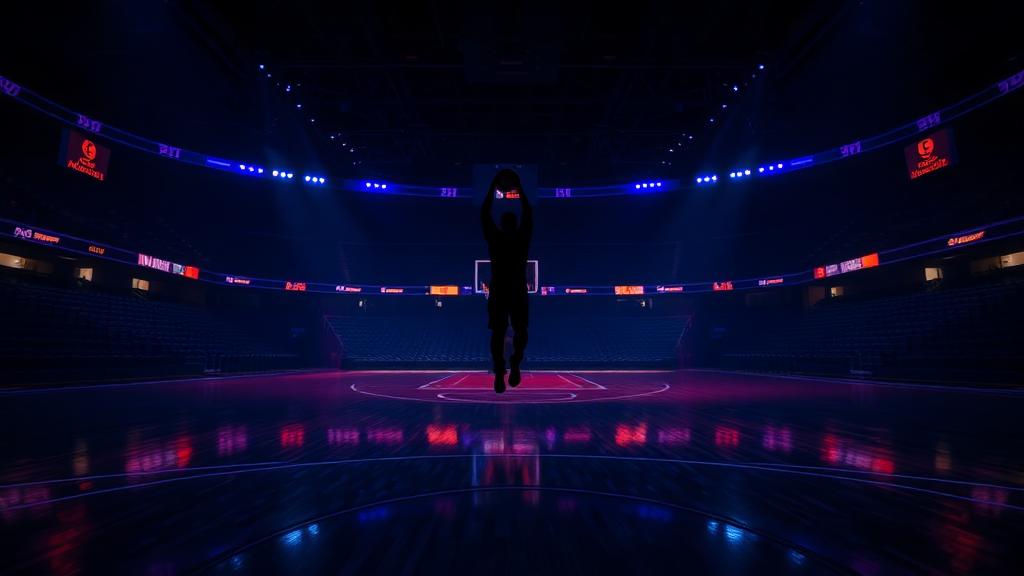 Arena court under spotlights